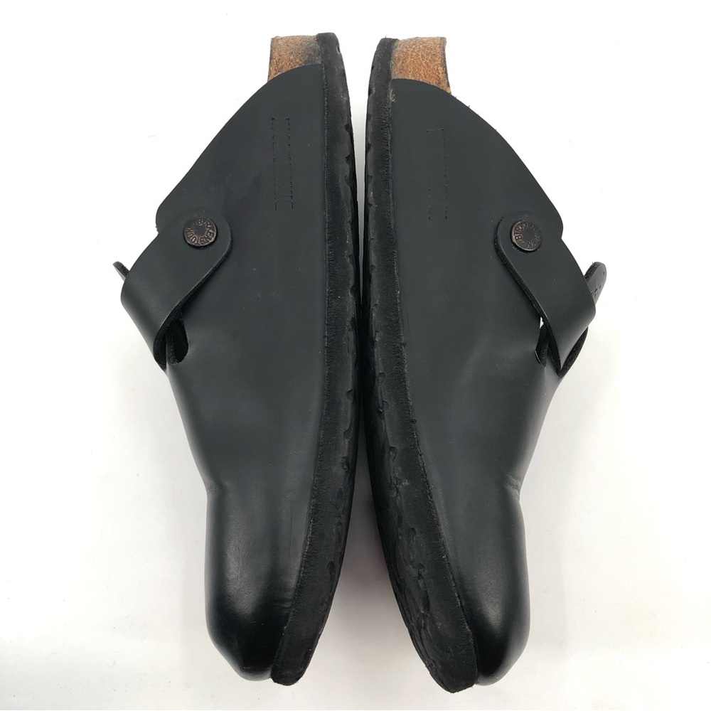 BIRKENSTOCK Boston Clog Smooth Black Leather 41 Slip On Comfort 10-10.5 Classic - Picture 11 of 14